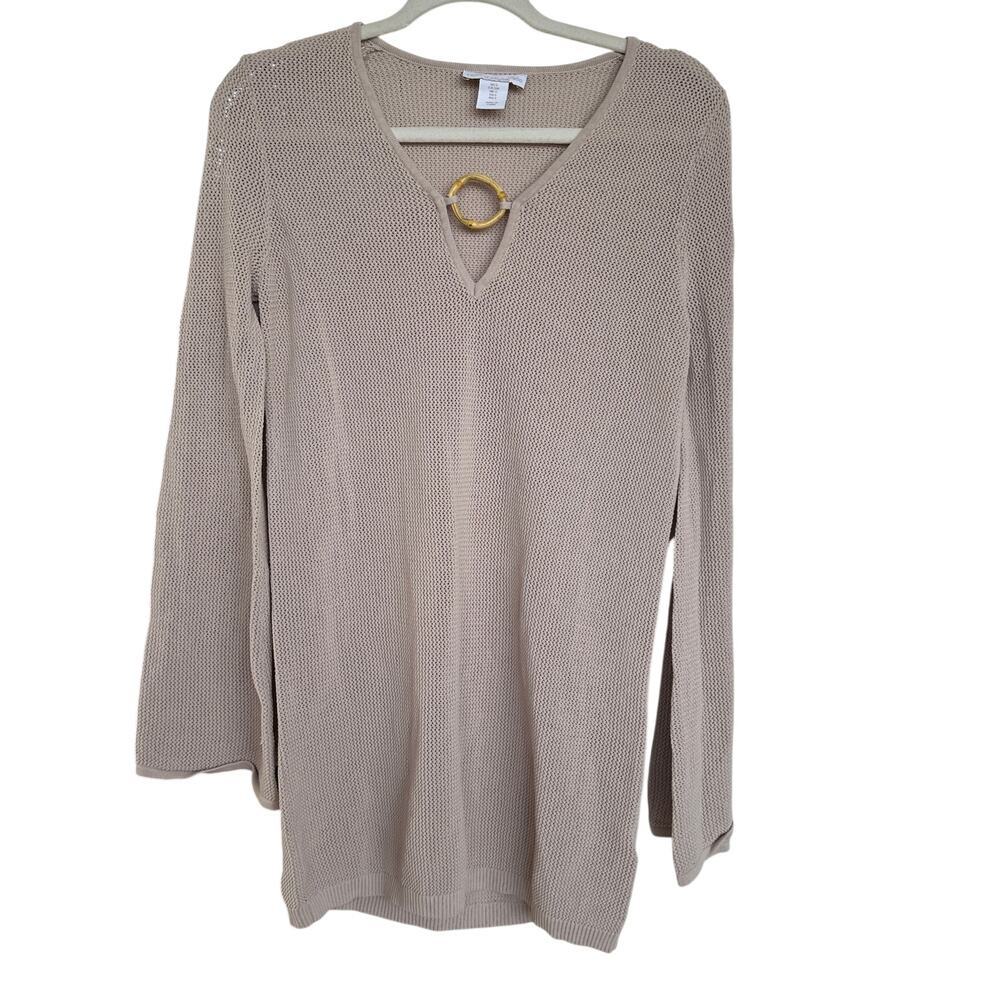 House of Harlow 1960 Women’s Boho Crochet Knit Long Sleeve Dress Beach Cover Up